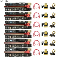 6 led riser 009s 009c plus pcie riser for video card mining cabo riser pci express x16 adapter molex 6 pin to sata usb 3 0 cable