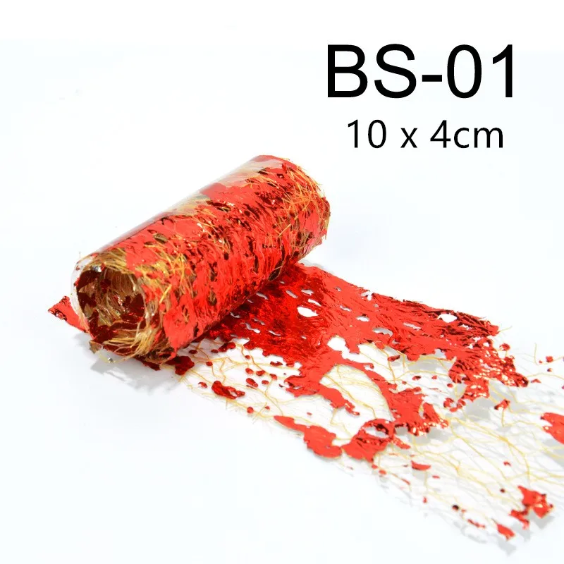 Стикер для дизайна ногтей Золотое и серебряное звено фольга бумага Sally сетка