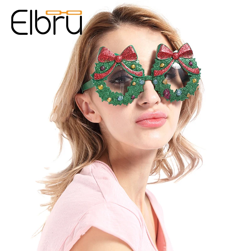 Elbru рождественские очки Рамка мультфильм Рождественский узел очки Новинка реквизит для фото вечеринок украшения очки для мужчин и женщин