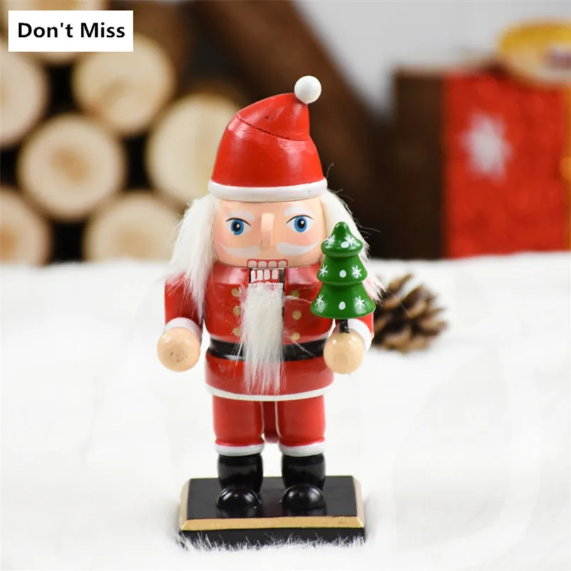 Рождественский подарок для детей деревянные куклы Санта Клаус Снеговик игрушка
