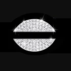 Автомобильный руль Стразы кристальная эмблема наклейка Bling Diamond Логотип Декор кольцевые наклейки для Honda Toyota Hyundai Ford Nissan
