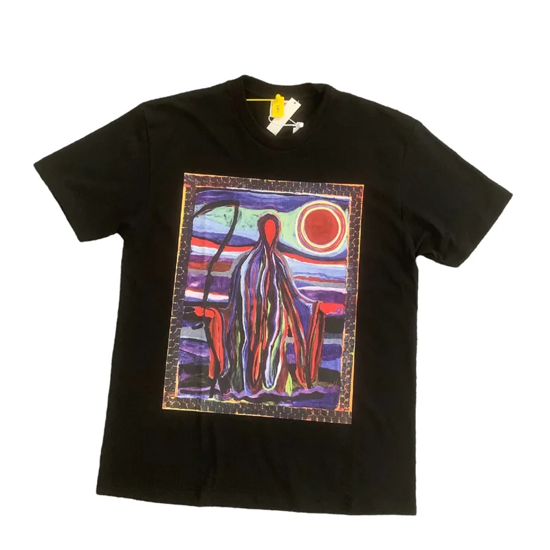

19SS Supreme Reaper Tee Artist Oil Painting Reaper Pure Cotton Short Sleeve Men's and Women's T-shirt TEE