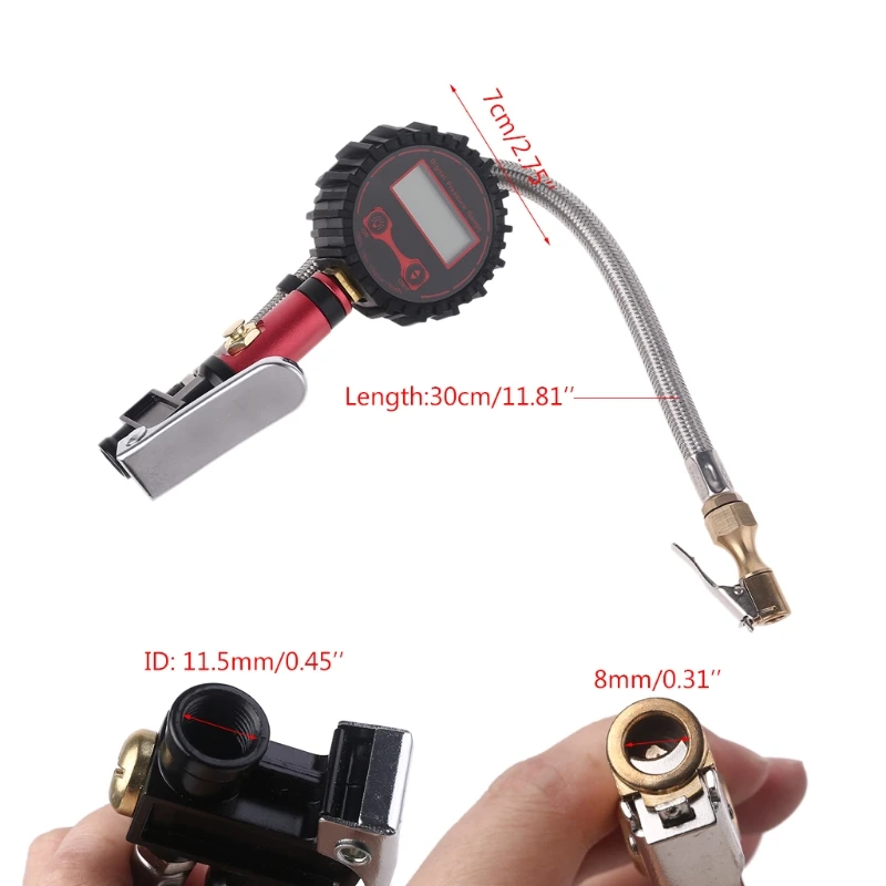 

FlowPro Digital Tire Inflator with Pressure Gauge - 250 PSI, Easy Read Glow Dial Digital Backlit LCD