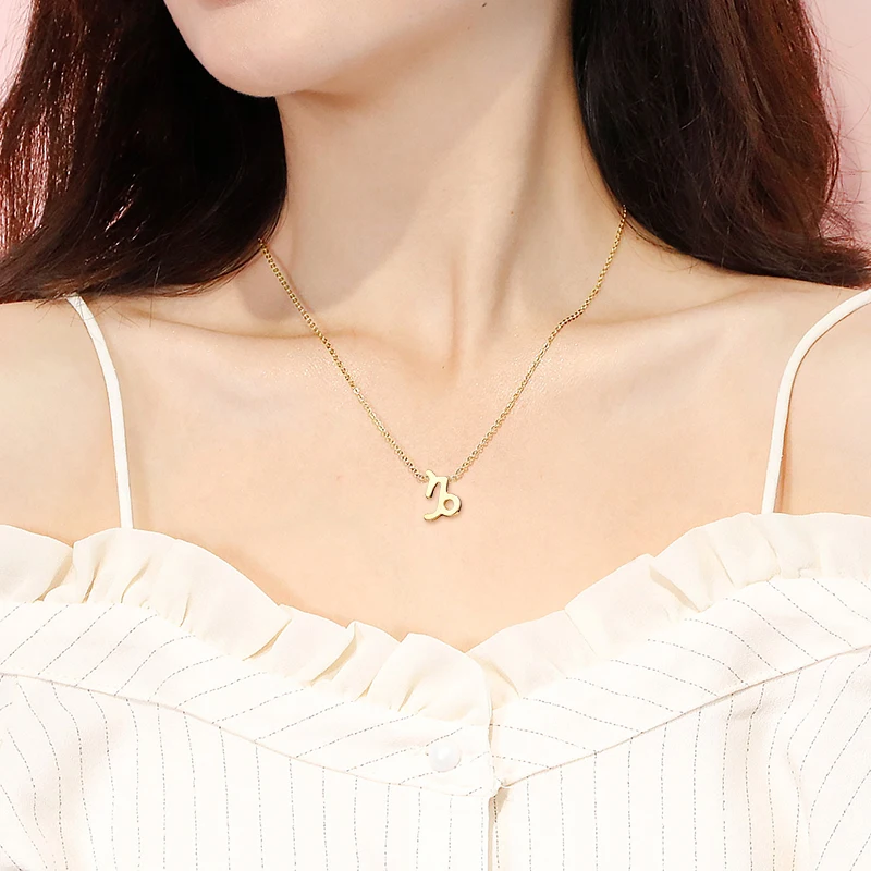 Женское Ожерелье с 12 созвездиями кулоном и знаком зодиака колье Leo Libra Aries модные