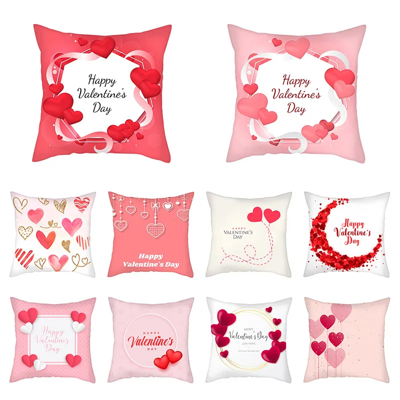 

Fuwatacchi Valentine's Day Present Pillow Cover Love Cushion Cover Printed Throw Pillowcase for Home Sofa Decorative Pillows