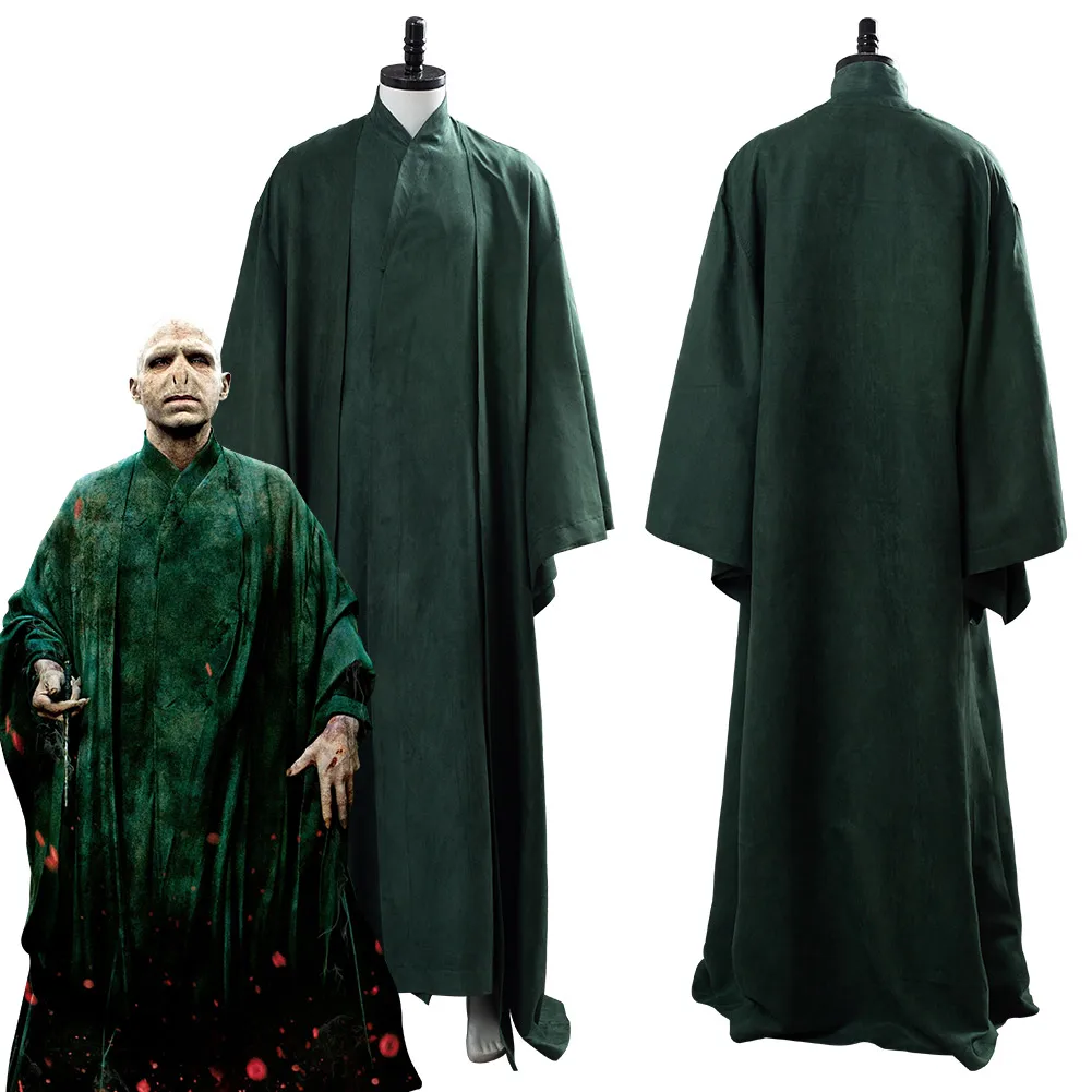 

Fast delivery Lord Voldemort Cosplay Costume Suit Cloak Robe Outfit Halloween Carnival Costume For Adult Men autumn clothes Gift