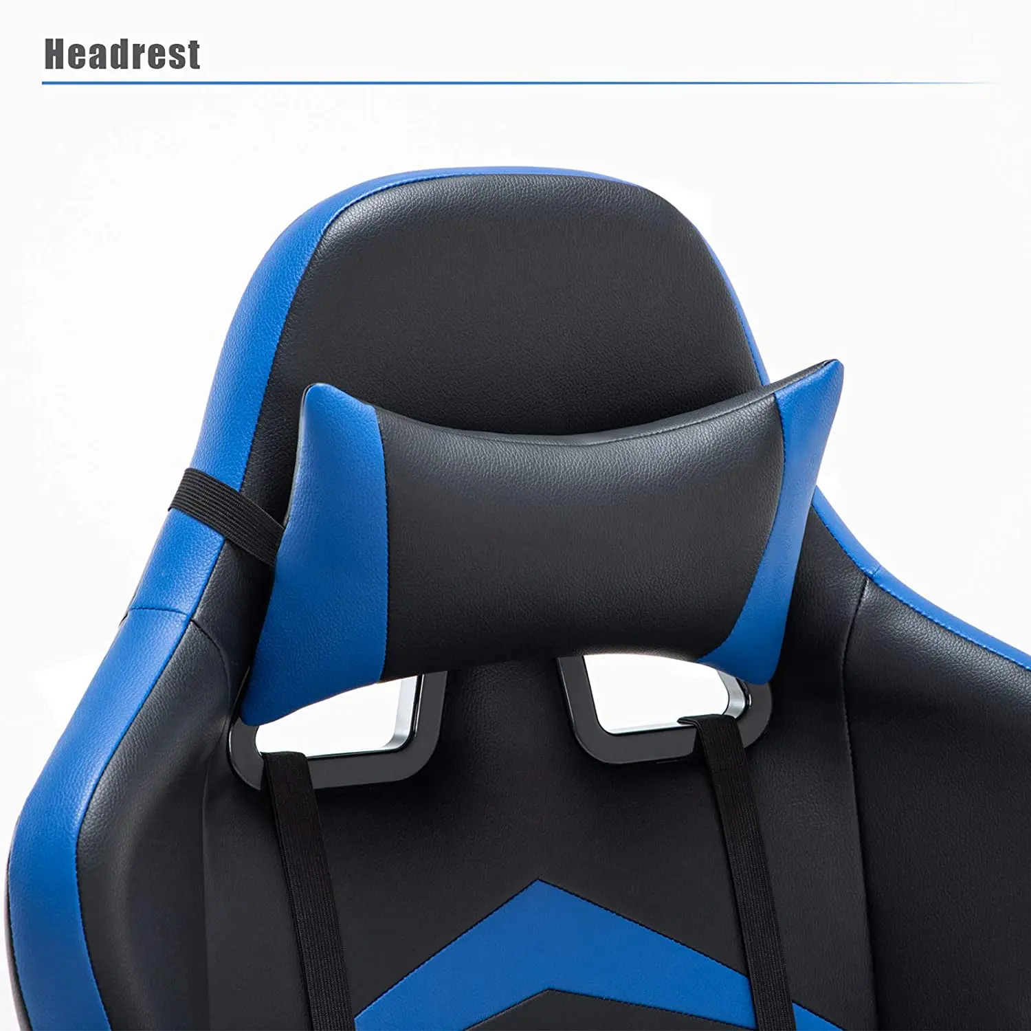 

High back Gaming chair Lumbar cushion & head pillow, adjustable height 360 rotating and fixed armrests