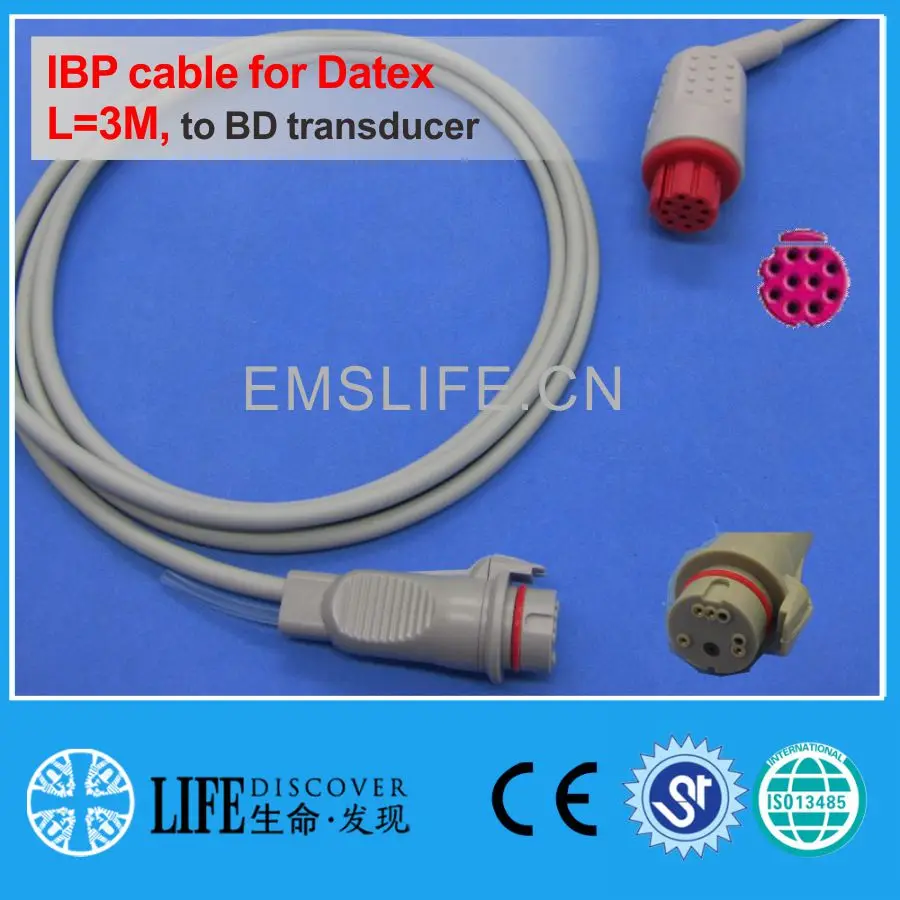 GE datex IBP кабель для одноразового датчика давления BD| |
