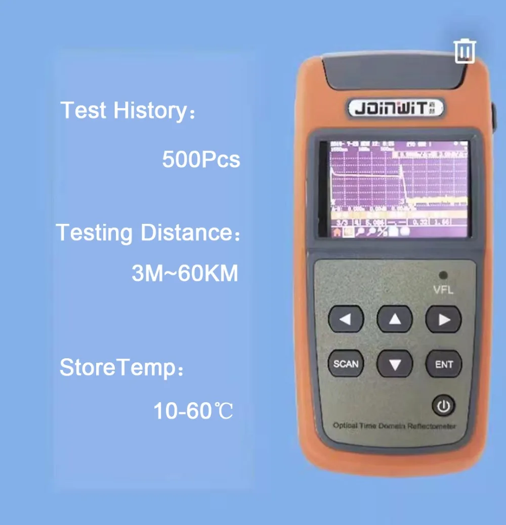 JW3305A портативный OTDR 60 км 1550nm оптический рефлектометр времени FC/SC разъем