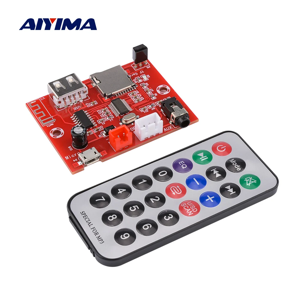 

Bluetooth-декодер AIYIMA, TF-карта, USB-декодирование, беспроводной Bluetooth 5,0, аудио-приемник «сделай сам», звуковые усилители динамика