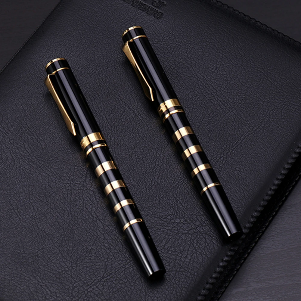 Металлическая портативная отделка офиса черный золотой 0 5 мм 1 мм|gift fountain pen|fountain