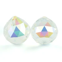 15mm 8pcs clearab k9 glass prism crystal shinning chandelier ball fengshui hanging pendant faceted balls decoration ornaments