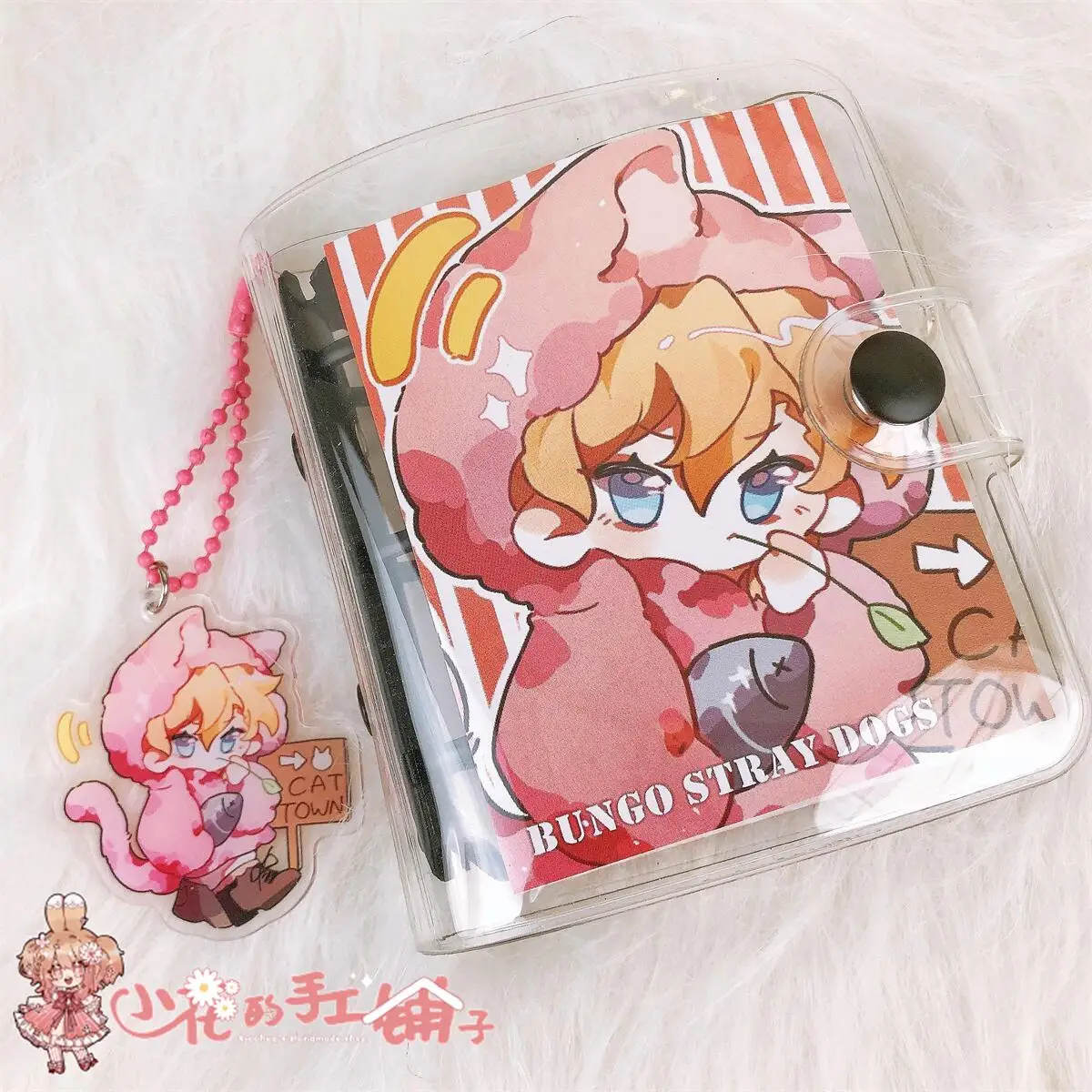 

Bungo Stray Dogs Nakahara Chuuya Dazai Osamu PVC Mini Loose Leaf Diary Notebook Stationery School Supplies Student Cosplay Gift