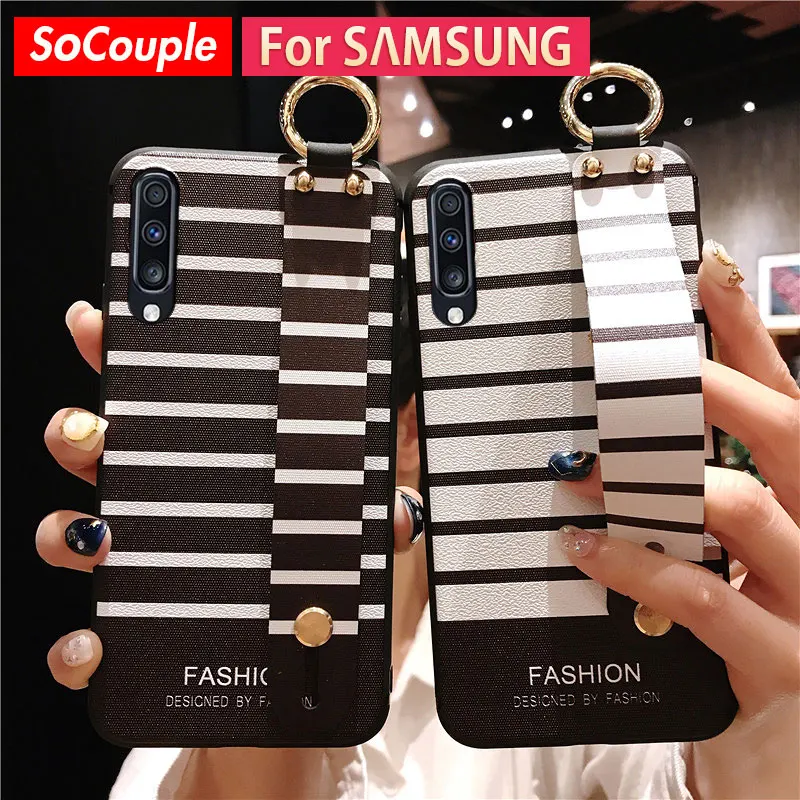 SoCouple ремешок чехол для телефона для samsung Galaxy S9 S8 S10 плюс A70 A30 A40 A50 A10 A20 A7 Note 8 9 10 Plus Мягкий ТПУ чехол