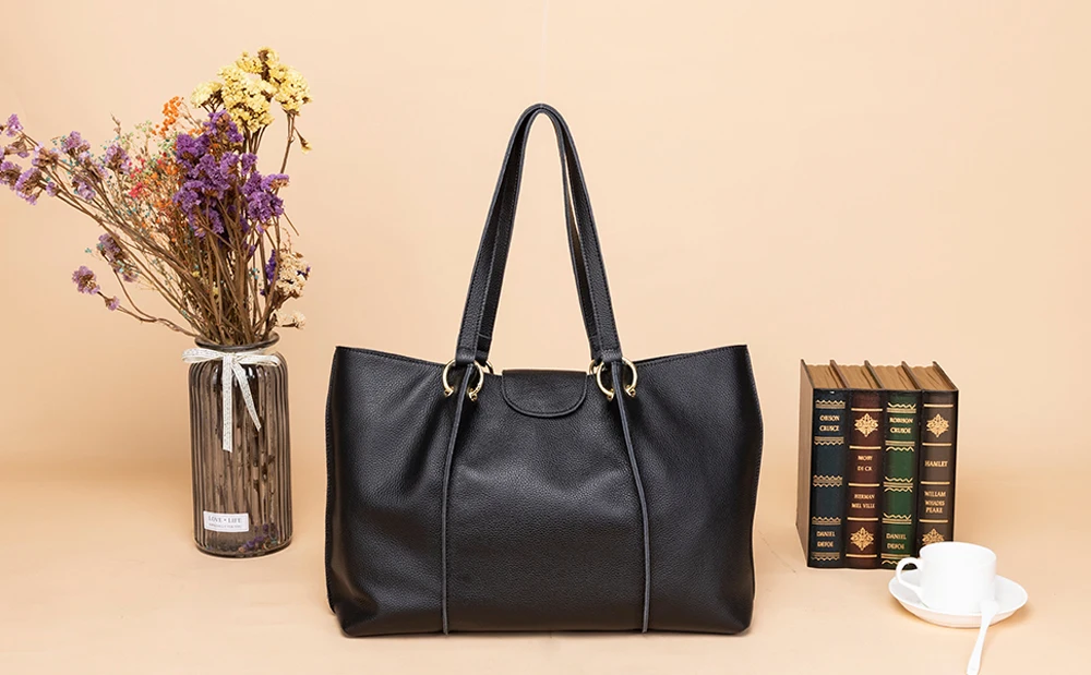 GIONAR RFID Handcrafted Cowhide Leather Handbags for Women Designer Large Transport Tote Sets Work Practical Shoulder Bags
