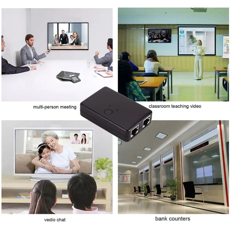 

Mini 2-Port Interface Switch Box Computer Internal and External Net Adapter 35EA
