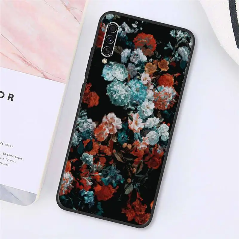 

Vintage Flower art pattern Phone Case For Samsung galaxy S 9 10 20 A 10 21 30 31 40 50 51 71 s note 20 j 4 2018 plus