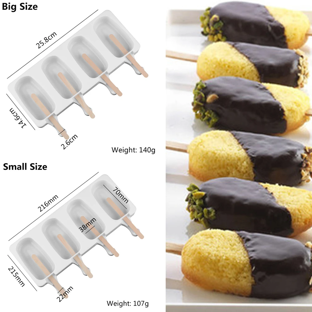 Безопасные для пищевых продуктов силиконовые ледяные бриллианты 4 ячейки