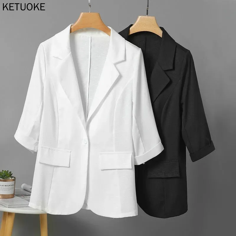 

Блейзер Женский Тонкий с рукавом 3/4, на весну/лето