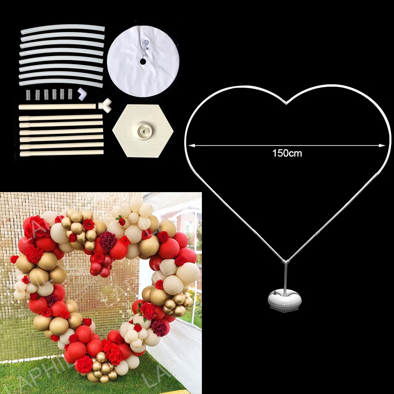 Держатель для дуги в форме сердца и шара 150 см | Дом сад