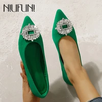eilyken summer spring sexy pointed rhinestone women pumps shoes female flats shoes dress shoes suede solid color simple slip on