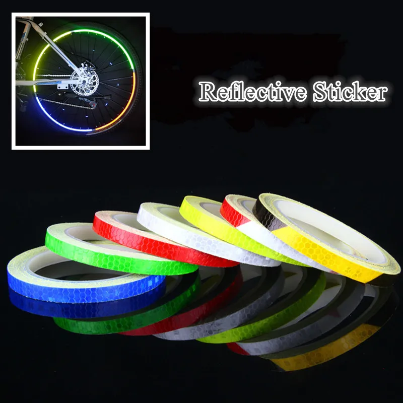 8 м/рулон велосипедный отражатель флуоресцентный MTB стикер обод колеса