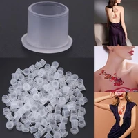 1000pcs 11mm clear tattoo ink cups disposable tattoo pigment container holder caps eyebrow microblade permanent makeup accessory