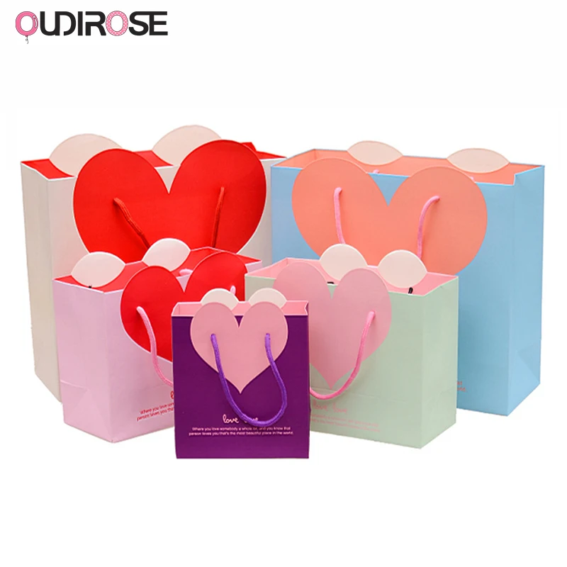 Сумки-тоуты S/M/L с красным сердцем сувенирная упаковка для исповедь товары