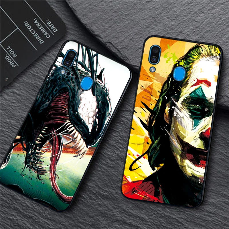Чехол для samsung Galaxy A40 A 40, чехол SM-A405F, Новое поступление, чехол для телефона Venom Joker, оболочка для samsung A40, мультяшный черный чехол из ТПУ