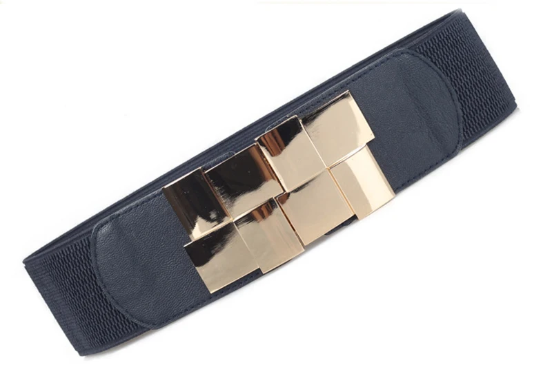 Fashion Metal Rectangle Buckle Wide Waist All-match Decorative Sweet Lady Dress Width Elastic Retro Skirt Crony Women Belt | Аксессуары