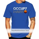 Новое поступление; Летнее футболки для мужчин из хлопка и Space X футболки с круглым вырезом и коротким рукавом, занимают Mars принтовые тройники рубашки больших Размеры футболка