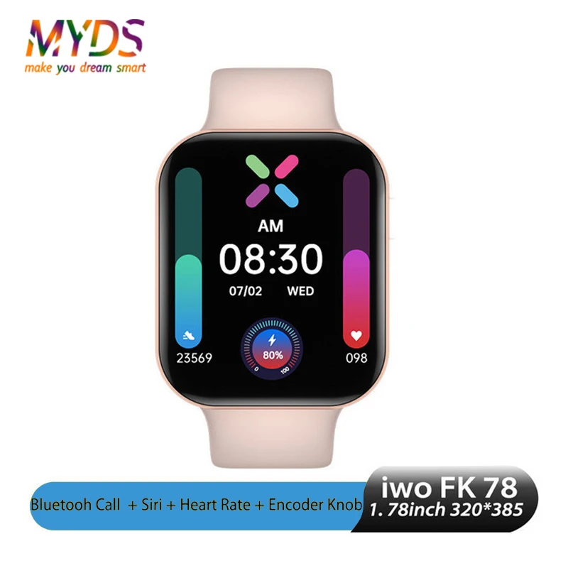 

IWO FK78 Smart Watch Man Women 1.78 HD 320*385 Watches GPS Motion Track Heart Rate ECG Bluetooth Call Smartwatch PK Iwo K8 HW12