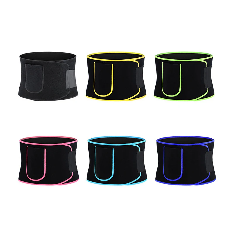 

High Elastic Waterproof Belt Adjustable Waist Support Brace Lumbar Back Supporter with Pocket Trimmer Belt Gym Train Weight Loss