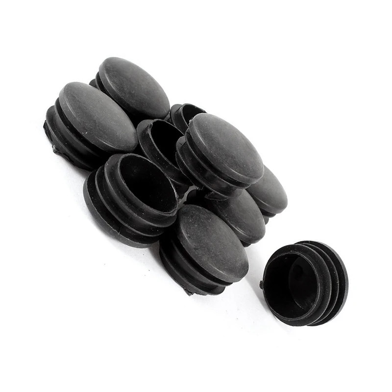 Новые 10 штук Пластиковые черные 35 мм Диаметр глухие заглушки для ног круглые