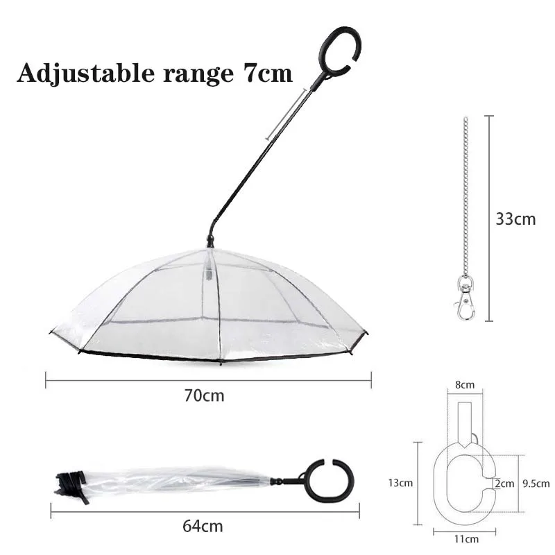 Прозрачный зонтик для домашних животных с типа товары Регулируемый дождевой