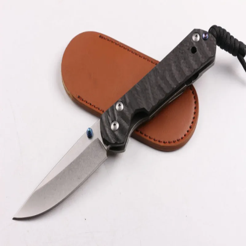 

Складной нож Крис рейв из углеродного волокна, высокоскоростное лезвие из стали D2, ручка из алюминиевого сплава, для кемпинга, выживания, по...