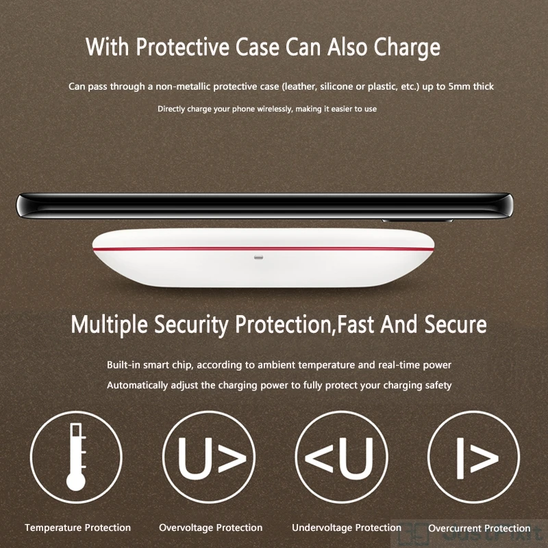 Беспроводное зарядное устройство Huawei 15 Вт CP60 27 CP61 суперзарядка для Mate 20 RS Pro iPhone X 8