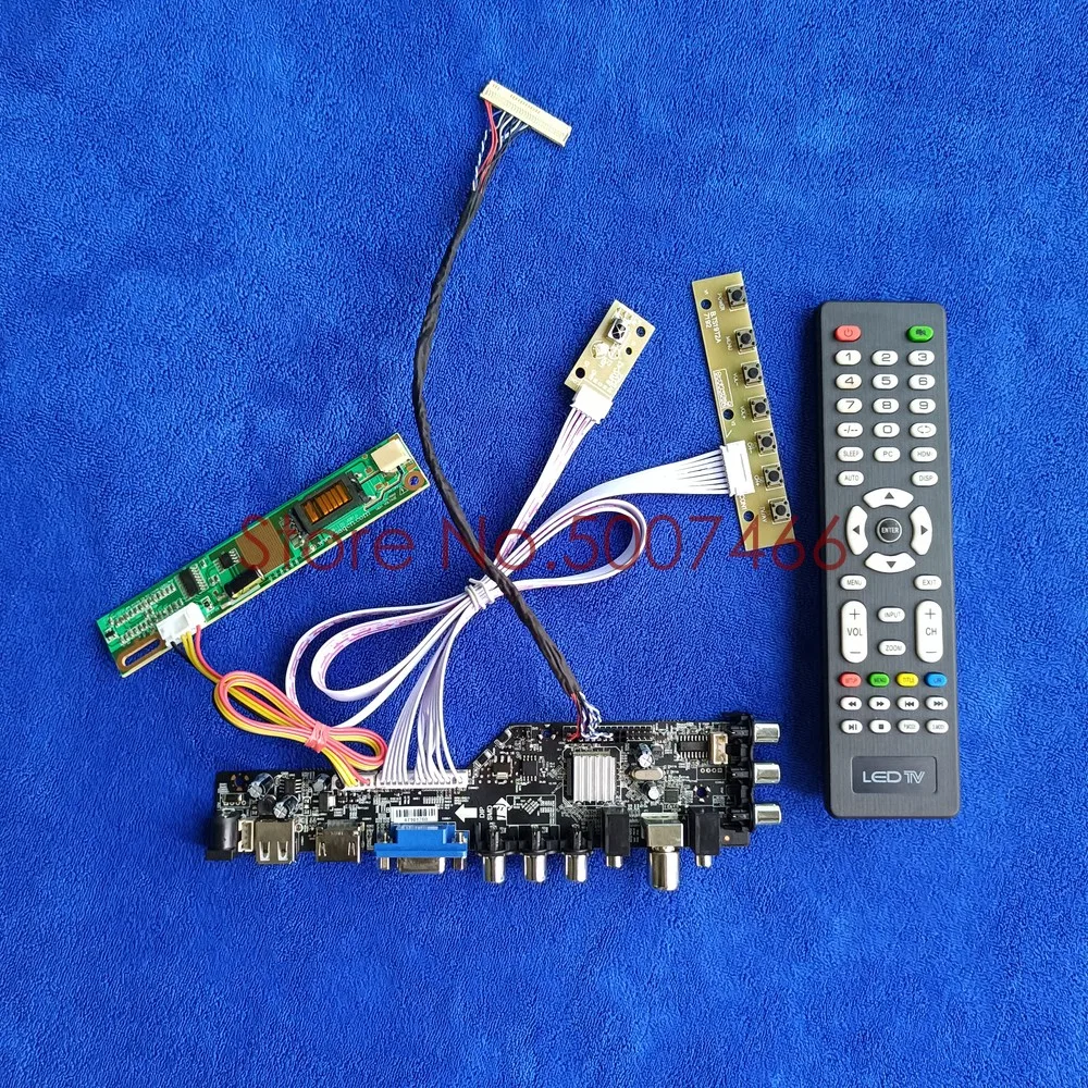

For B154EW01 V8 V9/B154EW02 V0 V1 V2 V3 30pin LVDS 1280*800 Panel Signal Digital DVB USB VGA AV LCD Control Board Kit 1CCFL