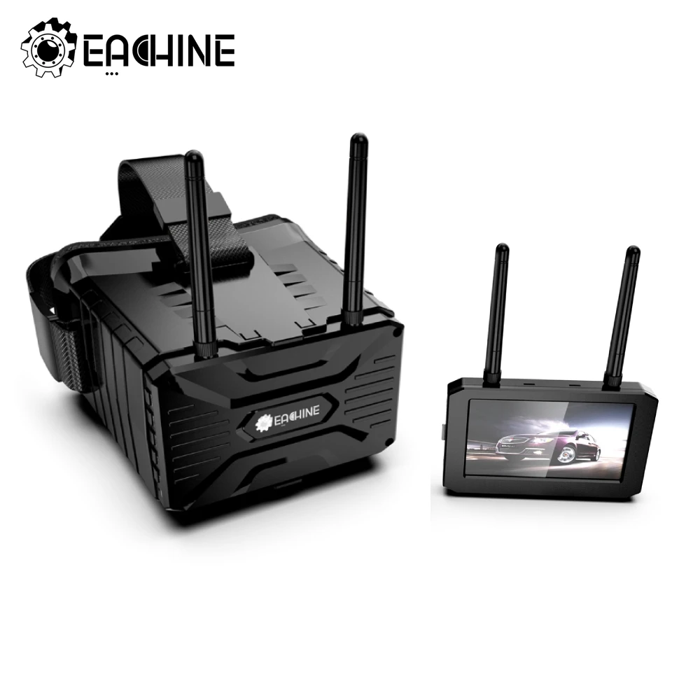 

Очки Eachine VR004 FPV 4,3 дюймов 800x480 5,8 ГГц 40 каналов 500lux Съемная видеогарнитура с видеорегистратором и аккумулятором 1200 мАч