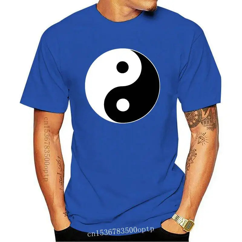 

YIN YANG PRINTED BLACK MENS T SHIRT PEACE LOVE GOOD EVIL RELIGION SWAG CROSS