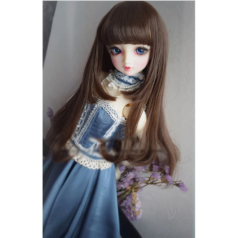 Парик для куклы Bybrana Bjd 1/3 1/4 1/6 1/8 с двумя ножами аккуратные челки длинный
