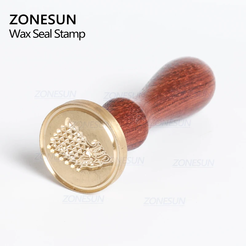 ZONESUN печать тотемного значка с деревянной ручкой для подарочной упаковки