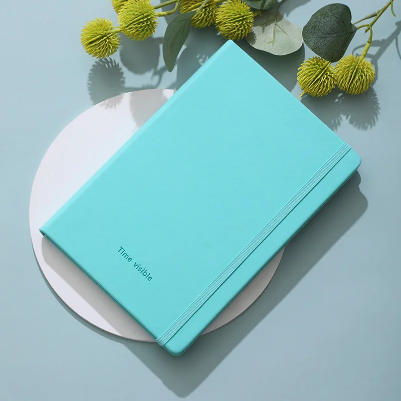 

Creative strap notebook custom PU elastic band student diary business office notebook