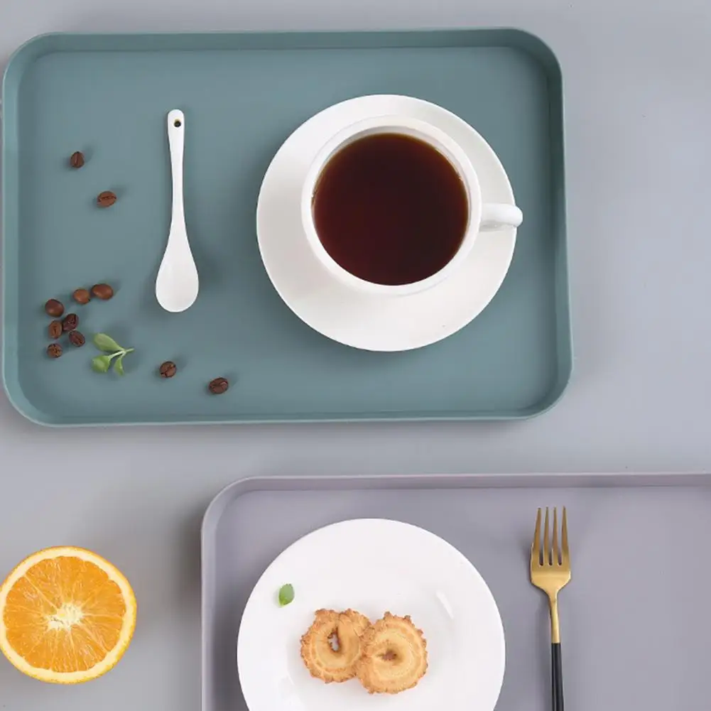 

Fruit Plate Portable Convenient Healthy Plastic Rectangle Shape Fruit Cake Plate for Home