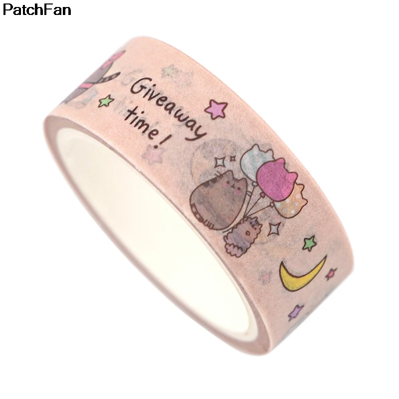 A2594 Лоскутная васи лента DIY Украшение скрапбукинг мультяшная кошка бумажная