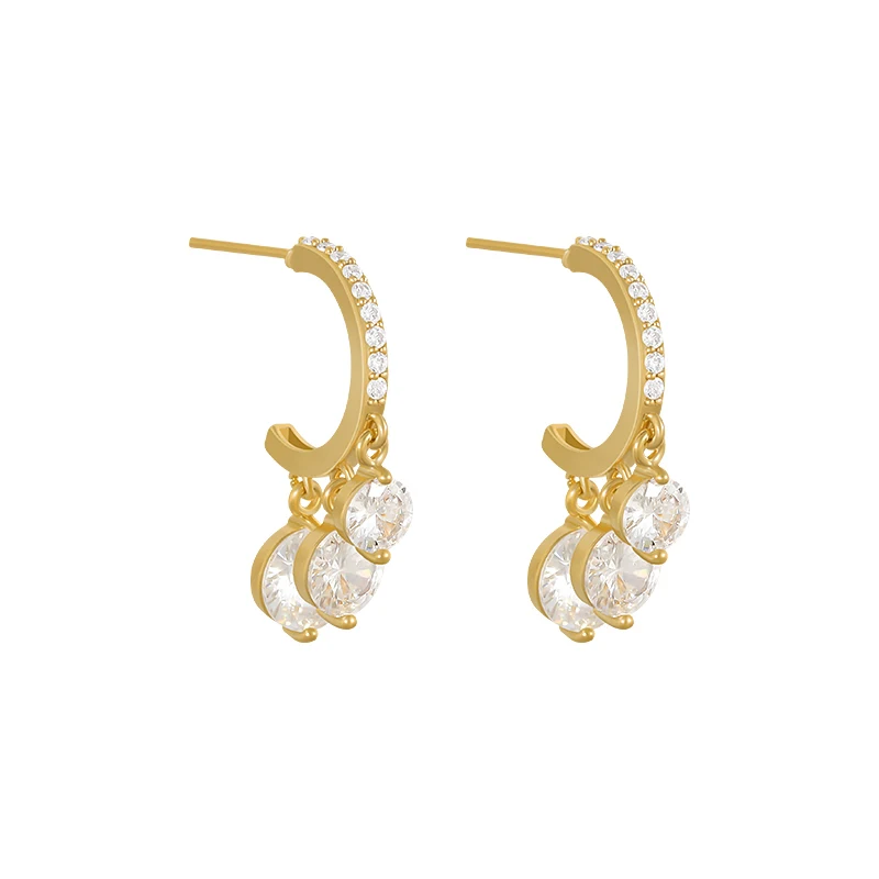 

Unusual Earrings Shiny Luxury Zircon Pendant Earrings For Woman Earrings 2020 Trend Small Jewelry Party Girl's Unusual Earrings