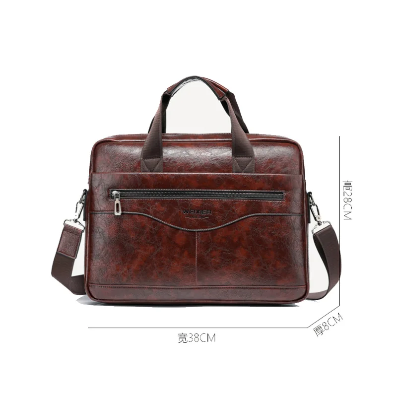 

Fashion Men's Pu Leather Tote Bag Men Briefcase Crossbody Laptop Brand Man Shoulder Messenger Bag Business Handbag for Document