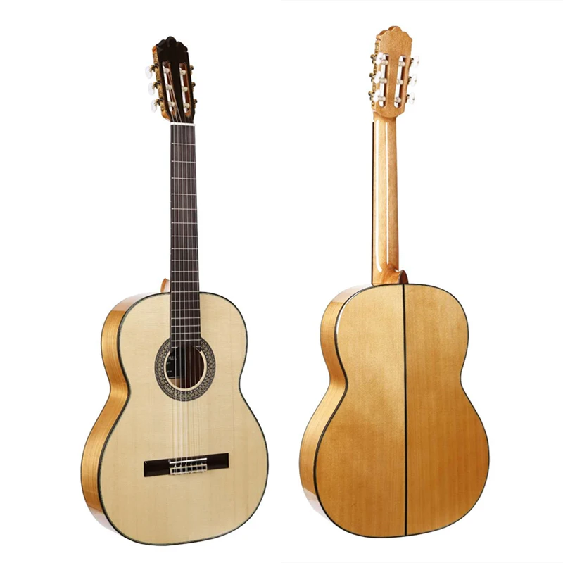 Акустическая Flamenco гитара ручной работы 39 дюймов с твердым еловым