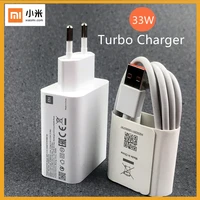 xiaomi redmi note 9 pro 33w original turbo fast charger eu wall adapter 5a usb type c cable for mi 11x 10t 9 se redmi k40 note 8