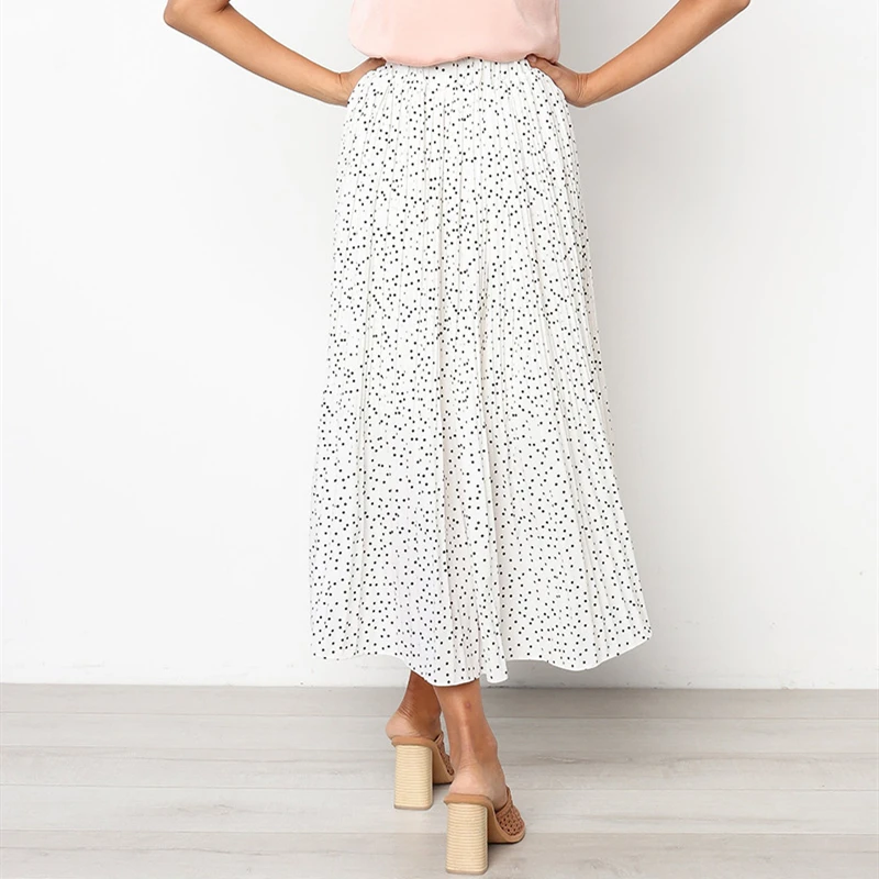 Женские юбки 2020 модные плиссированные Boho Midi с высокой талией уличная одежда